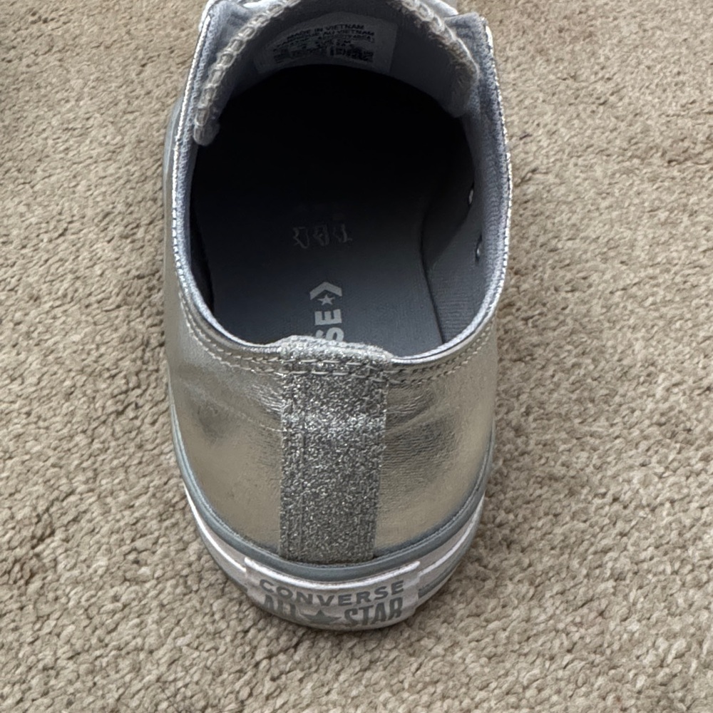 Converse Metallic Silver Sneakers